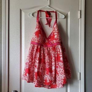 Halter Top backless smocked top